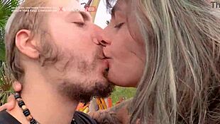 Couple Enjoying a Public Walk on the Sidewalk in Jalapão