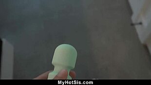 Stepbrother convinces stepsister for bedroom session