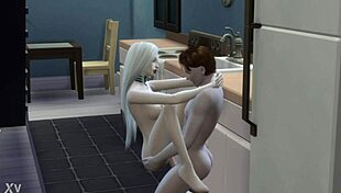 Cum covered vampire slut fucks and takes cock all night