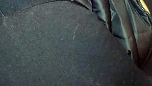 Mature Woman Flashes In Leggings At Party, Teasing With Striptease And Clothes Ripped