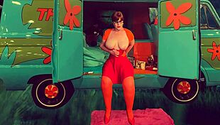 Granny Velma Dinkley's Cosplay Fuck Mystery Creampie Surprise