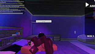 Roughly Fucking a Blonde Bimbo with Big Black Cock in Roblox Studio