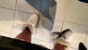 Italian stepmother flashes ass and hairy pussy in dressing room