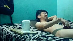 Sensual massage for skinny boy with medium pleasure