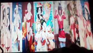 During christmas, a group of lesbians engage in an orgy involving milk play