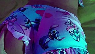 Petite Cute Girl Gives Intense Handjob Over Underwear