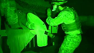 this petite teen sneaks into the army base for some solo anal fun with her dildo 😈