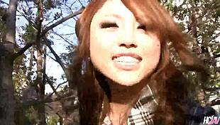 Cute Japanese Rino Mizusawa Plays with Toys Before Dick