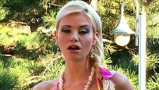 caylian curtis blonde mom masturbates her shaved pussy outdoors, adding anal fingering