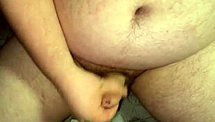 Solo BDSM man cums after urethral toy play