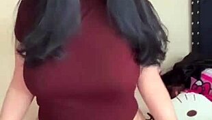 Big-assed mexican teen rides her dildo