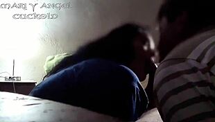 I'm attending to my beloved macho in this cuckold scene