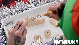 Mrs. Claus kisses and cures her loneliness with cherry kiss and ethan seeks