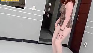 Albina and Curvy Brunette Latina Shake Asses Naked on Car While Dancing Funk