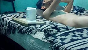 Sensual massage for skinny boy with medium pleasure