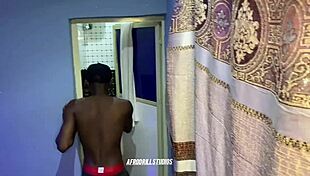 Gateman fucks house girl till creampie fills her pussy