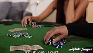 Oh wow, erotic poker with ripped clothes and scissoring when husband sleeps 😏