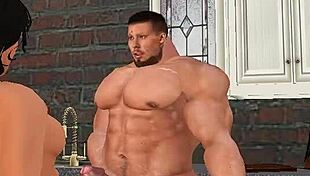 I watched this handsome muscle hunk aaron donald fuck a local wife in the kitchen with his big black cock, it was so interracial and cuckoldy