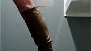 watch this slave girl masturbate in leather harness outdoors