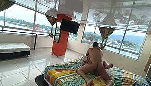 Sharing a hotel bed with my boss's wife, I filled her with passion.