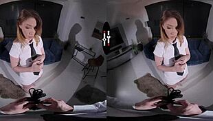 Dark Room VR - Redhead Gets PUNISHED with HANDJOB!