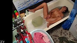 Barely Legal Step-Sister Masturbates Her Tight Hole on Hidden Camera