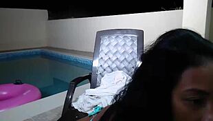 Maxine loves swimming in the pool