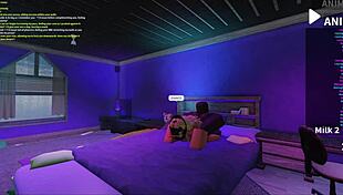 Roughly Fucking a Blonde Bimbo with Big Black Cock in Roblox Studio