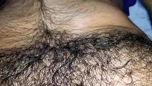 Hairy amateur gives armpit cum to you.