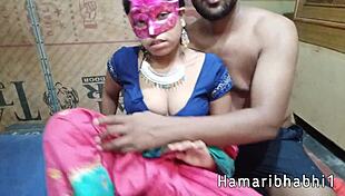 Hot Horny Wife Romantic Sex In Saree Blouse.