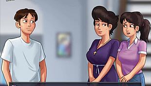 Summertime saga episode 227 features teacher in game scene