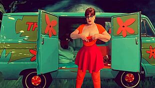 Granny Velma Dinkley's Cosplay Fuck Mystery Creampie Surprise