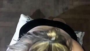 Blonde Lady Pleads Passionately In Homemade Scene