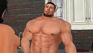 I watched this handsome muscle hunk aaron donald fuck a local wife in the kitchen with his big black cock, it was so interracial and cuckoldy