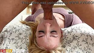 Blonde Handles Huge Cock Without Gag Reflex