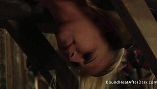 i submit to rough strap-on doggystyle pounding in this lesbian domination bondage session