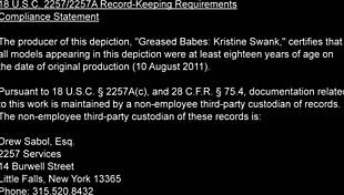 kristine swank oils her curvy milf body