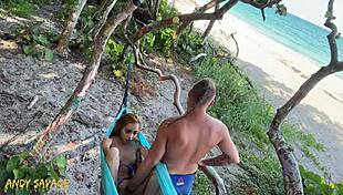 Pretty Girlfriend Fingered Roughly Outdoors with Clothes Ripped