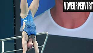 Hidden Bikini Asses During Womens High Diving Voyeur