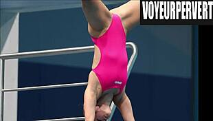 Hidden Bikini Asses During Womens High Diving Voyeur