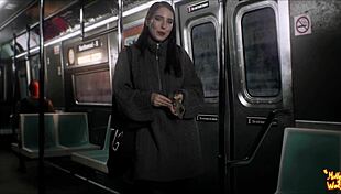 beautiful stranger gave me a sloppy blowjob on the train