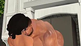 I watched this handsome muscle hunk aaron donald fuck a local wife in the kitchen with his big black cock, it was so interracial and cuckoldy