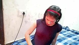 yo, fucking this desi bhabhi doggystyle with her loud moans