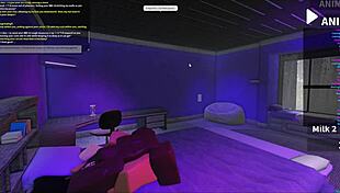 Roughly Fucking a Blonde Bimbo with Big Black Cock in Roblox Studio