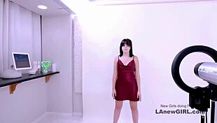 brunette with a bold presence gets fucked in a modeling audition