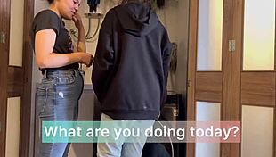 My Stepbrother's Not Home, So I Play Doctor with His Wife on the Washing Machine!