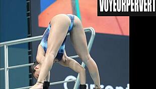 Hidden Bikini Asses During Womens High Diving Voyeur