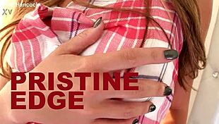 pristine edge sexy skinny petite 18+ girl huge cock deepthroat face fuck pov blowjob and cum swallow a