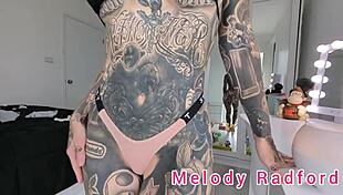 Skinny Petite Pornstar Tries On G-String and Micro Bikini, Showing Tits and Ass