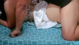 Hard fuck with filipina hot teen involves ball licking, fingering, blowjob, and muff diving